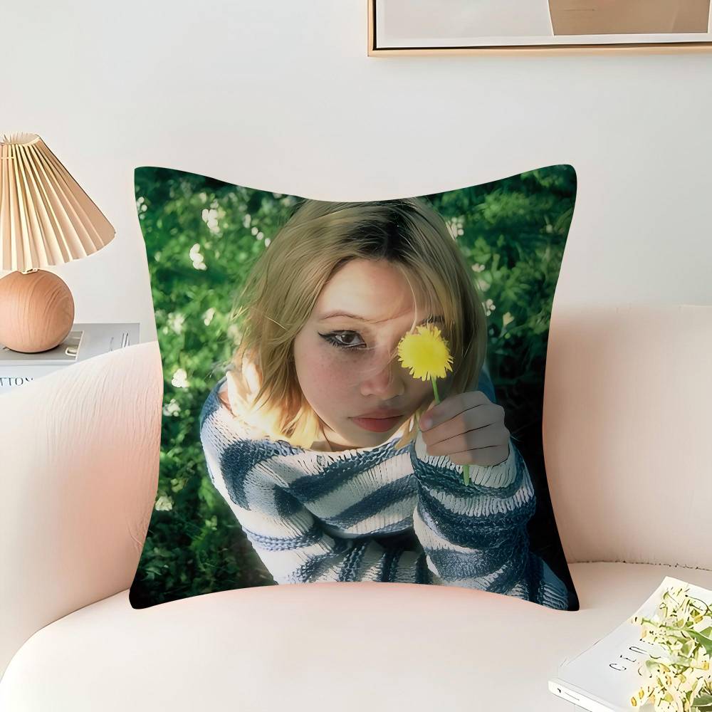 

B-Beabadoobee Pillow Cushion Cover Pillowcase Living Room Sofa Home Decor Customized 16x16Inch