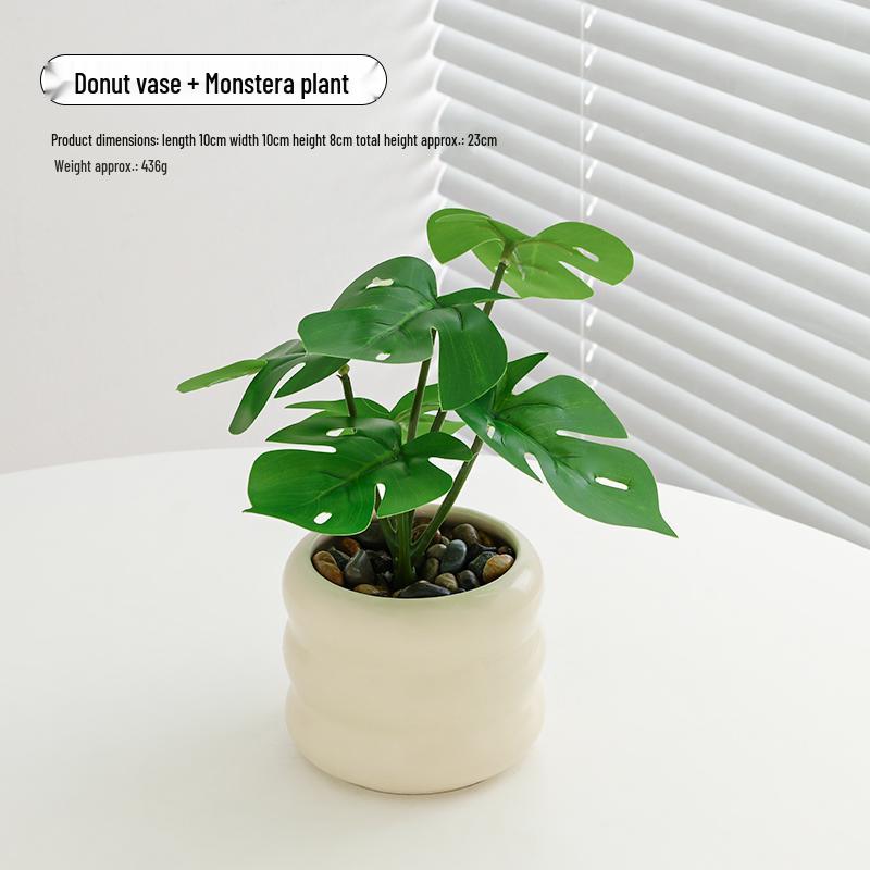 Yapay Çiçek Aranjmanları İçin Zarif Seramik Vazo - Oturma Odası veya Yemek Masası Dekorasyonu İçin Mükemmel