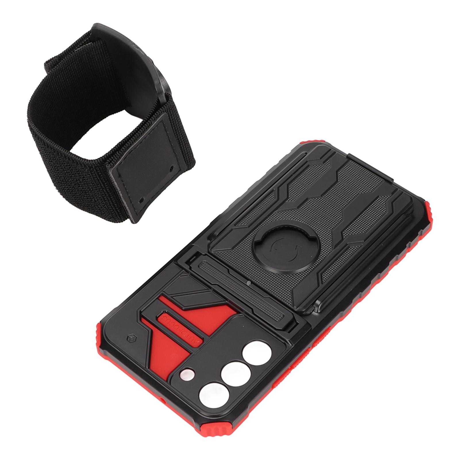 Mobile Phone Case for Galaxy S22 Plus Touchscreen Controls 360 degrees  Rotation Mobile Phone Case with Stowable Stand красный