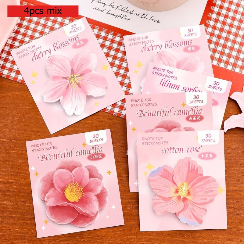 

Cute Special Shaped Gift Flowers Sticky Notes Students Can Cartoon High Value Message Cherry Blossom N Times Kawai Stationery