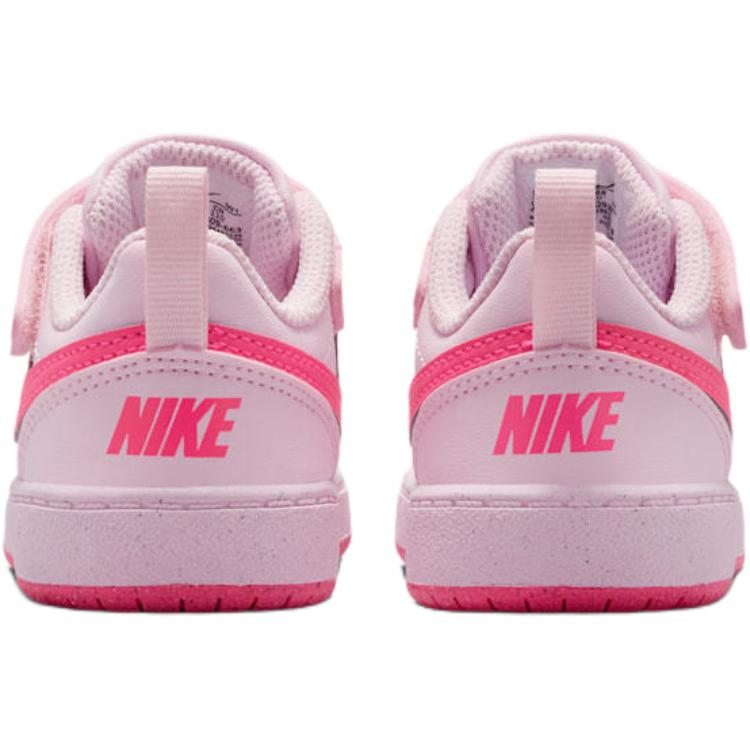 Nike Court Borough Low Recraft TD Rosa Schiuma Bianco Rosa Iper Scarpe da Ginnastica per Bambini IQ9309-663