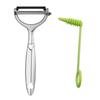 Spiral Cutter Peeler Set Stainless Steel Vegetable Spiralizer for Cucumber Carrot Ergonomic