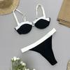Black White Two Piece Bikinis Set Sexy Swimwear Women Micro Biquini Swimsuit Female Bathing Suit Bodysuit Summer Beach Wear