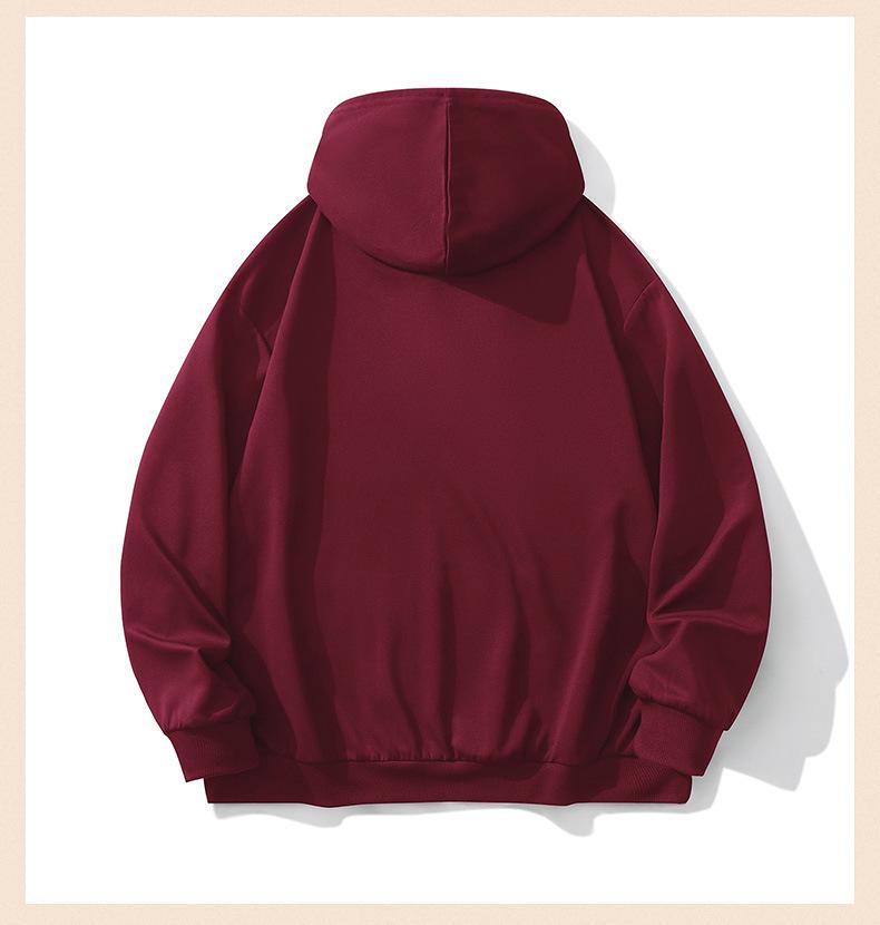 Men's Plus Size Red Hoodie 2026 New Year Sport Casual Long Sleeve Top