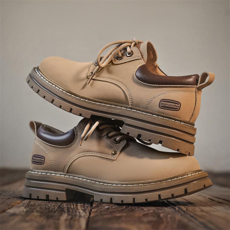 

3189 short boots new spring British retro Martin boots outdoor thick-soled heightening low-top men s boots 44-Size is too large