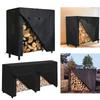 4FT 210D Oxford Cloth Waterproof PVC Coating Firewood Log Rack Cover Heavy Duty Outdoor Dust Sun Protector With Padded Handles