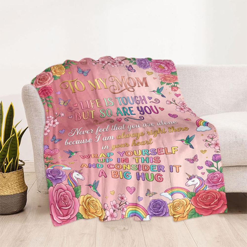 World's Best Mom Ever Flannel Blanket-Soft and Suitable for Sofas,Beds,Offices,Travel,All Seasons,Great Gift for Holidays and Birthdays.