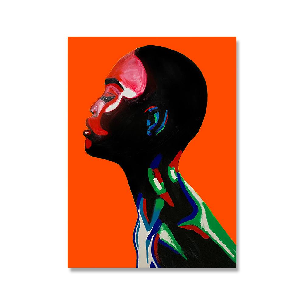 Afroamerikanische Frau Graffiti Kunst Poster und Drucke Abstraktes Schwarzes Mädchen Leinwandgemälde an der Wand Kunst Bilder Wanddeko