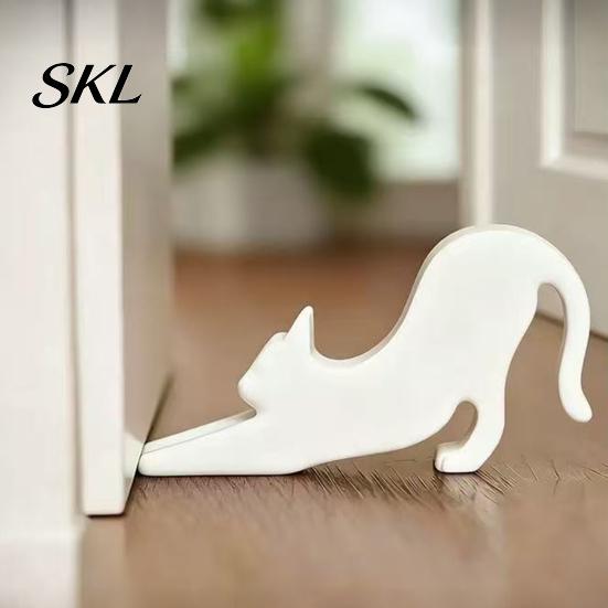 Heavy Duty Wedge Non-Slip Decorative Doorstop, 3D Printed Animal Door Wedge, Cat Functional Shaped Decor Puppy Design Stopper for Bedroom Home Sturdy