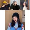 Warm Unisex Knit Beanie Round Top Cotton Hat Soft Winter Comfort