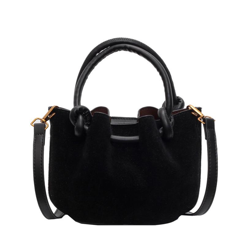 

Ретро матовая замшевая сумка-ведро Осень/Зима 2024: Женская универсальная сумка кроссбоди