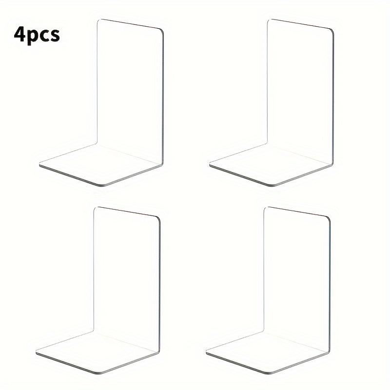 4/8pcs Transparent Acrylic Book Display Stand, Desktop Acrylic Book Storage Rack, Transparent Bookshelf Suitable for Office,Home