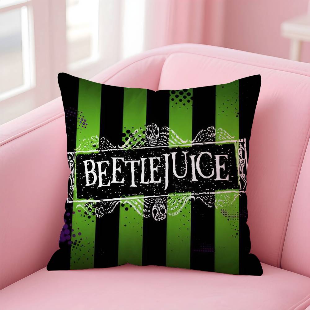 Horible B-Beetlejuices Filmkissenbezug, milbenabweisend, mit unsichtbarem Reißverschluss, seidig-kurzplüschig, Sofakissenbezug