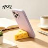 Cute Cheese Phone Stand 3D Printed Holder Mini Mount with Fun Gift for Friends Keychain Ring Lightweight Portable Desktop Tablet Stable Cradle