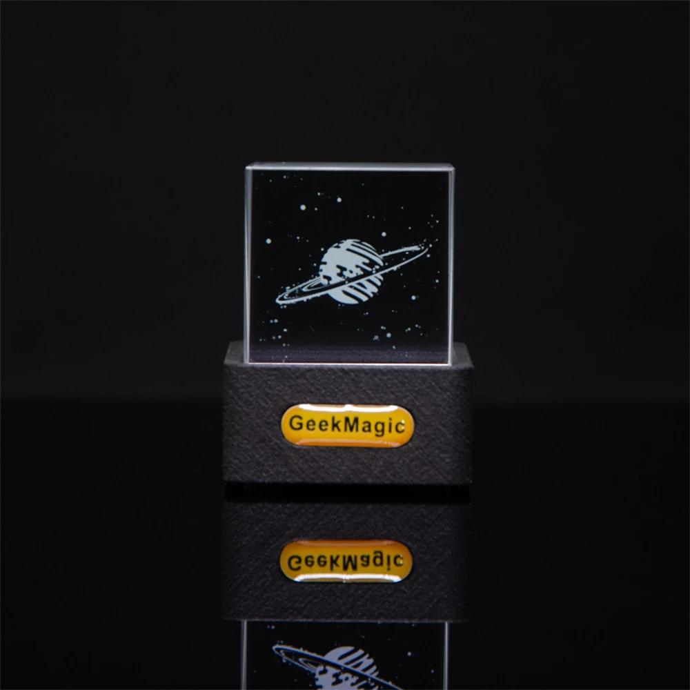 Mini Crystal Display Weather Forecast Gadget with WiFi Desktop Clock Station Digital Clock with GIF Animation and Photo Albums