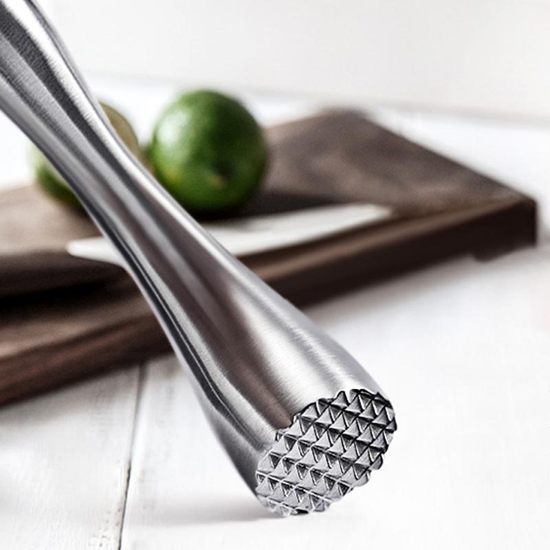 Stainless Steel Cocktail Muddler Fruit Ice Crusher Bartender Tools Professional Bar Supply Accessories for Cocktail Mojito Herbs