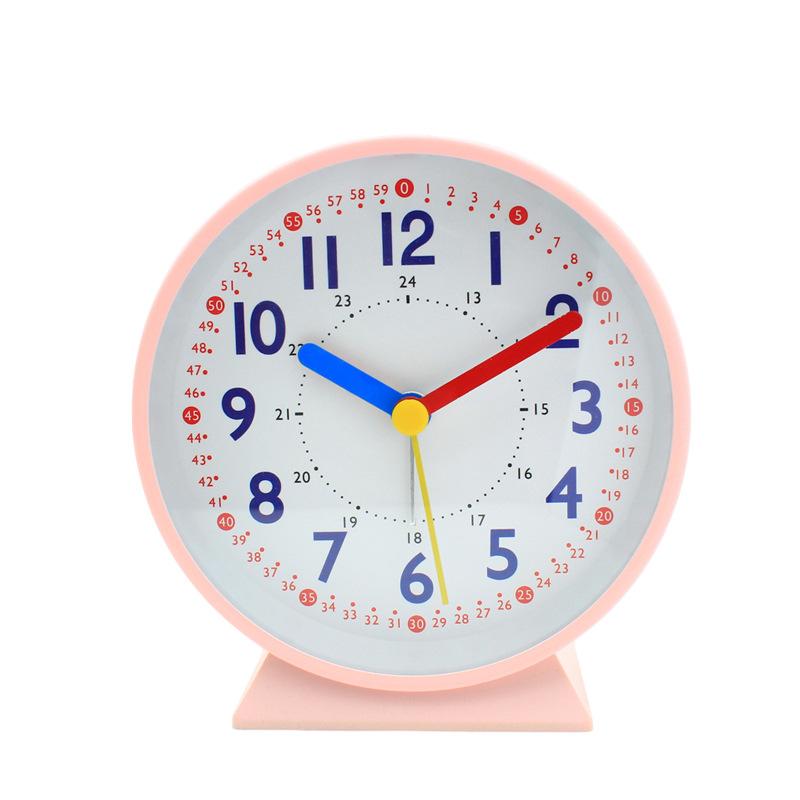 

Детский будильник Металлические часы-сиденье Бесшумный со светом с будильником Креативные настольные часы Обучающий будильник Обучение Многофункциональный 3.5 inch