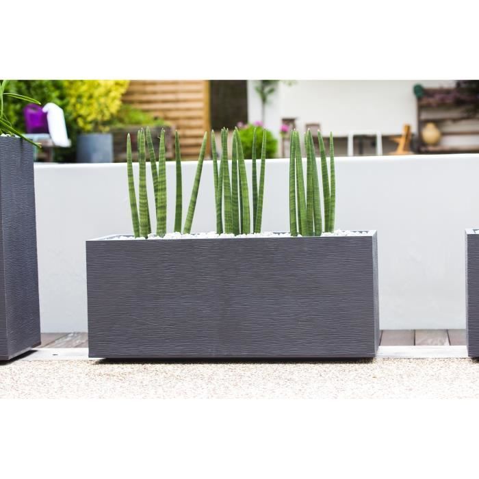 Planter - EDA - Graphite - 98 L - 99.5 X 39 X H. 43 Cm - Anthracite Grey