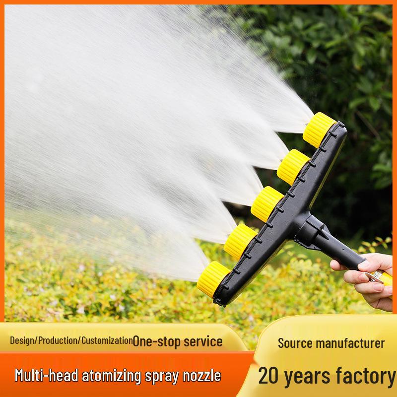 High-Pressure Anti-Drip Adjustable Mist Nozzle with Water Gun Connector