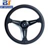 N 14inch Steering Wheel Car Sport Deep Dish Perforated Leather/Suede Steering Wheels 350mm Red Line 3 Spoke