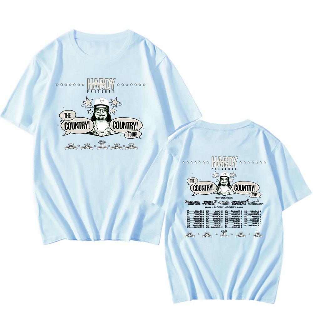 HARDY THE COUNTRY! COUNTRY! TOUR 2026 T-shirt Unisex Streetwear Short Sleeve Cotton Tshirts Graphic Print Clothing Tees