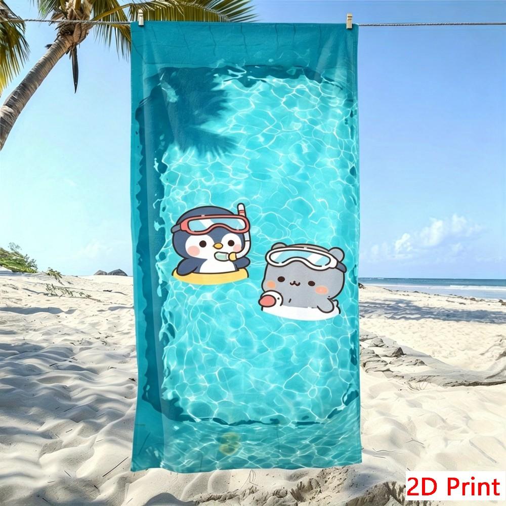 Microfiber Beach Towel No Sand Quick-Dry Pool Towels Bubu And Dudu Cartoon Travel Bath Mat Lightweight Large Swimming Blanket