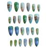 Monet Garden Almond Oil Painting Floral False Nails - 24 Pieces Wearable Nail Tips