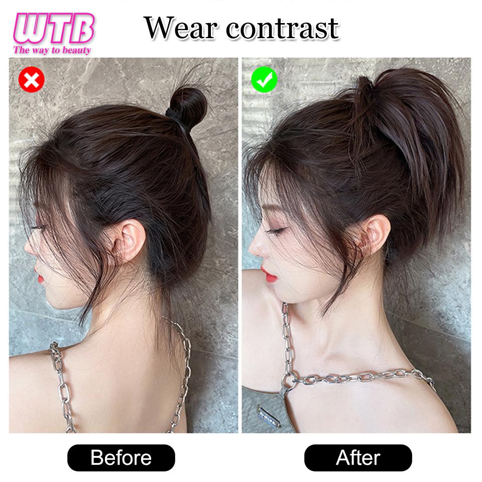 WTB Synthetic Ponytail Wig Women's Short Hair Bun Messy Lazy Wig Hairstyle Suitable For Daily Wear