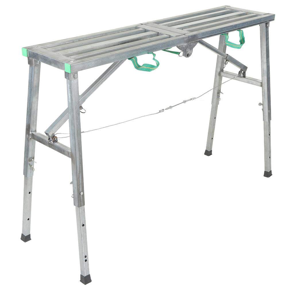 60-90cm Verstelbaar Opvouwbaar Werkplatform Aluminium Verdikt Steiger Gipsplaat Trapbank