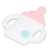 Baby Teether Cartoon Bottle Shape One Piece Soft Flexible Baby Silicone Teether Baby Teething Chew Toys