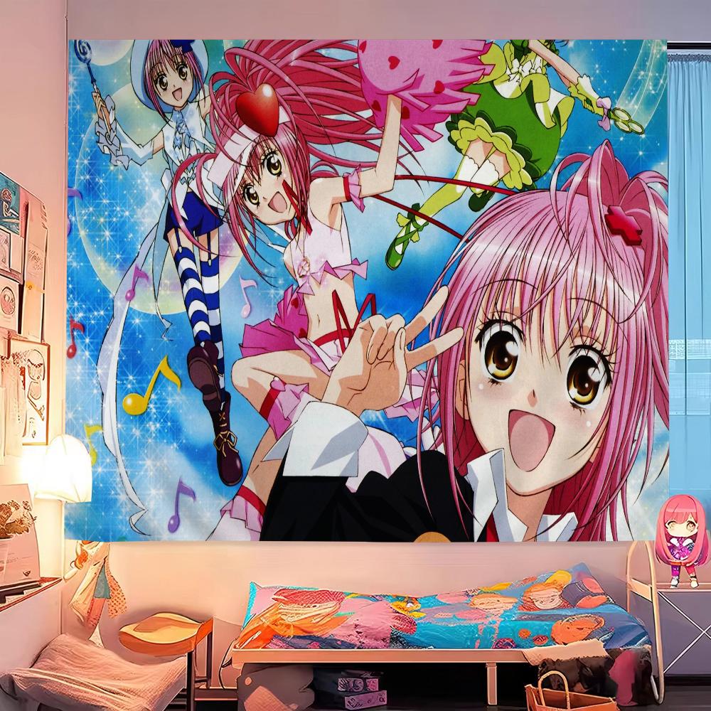 Classic Japanese Anime S-Shugo C-Chara Printed Large Wall Tapestry Hanging Tarot Hippie Wall Rugs Dorm Home Decor