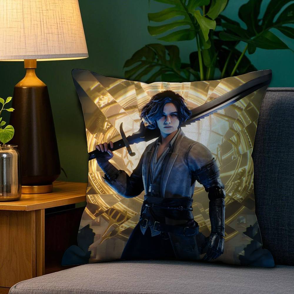 Spiel Lies Of P-P Heißer Cartoon Kissenbezug Milbendicht Kissenbezug Unsichtbarer Reißverschluss Seidiger Kurzplüsch Sofakissenbezug