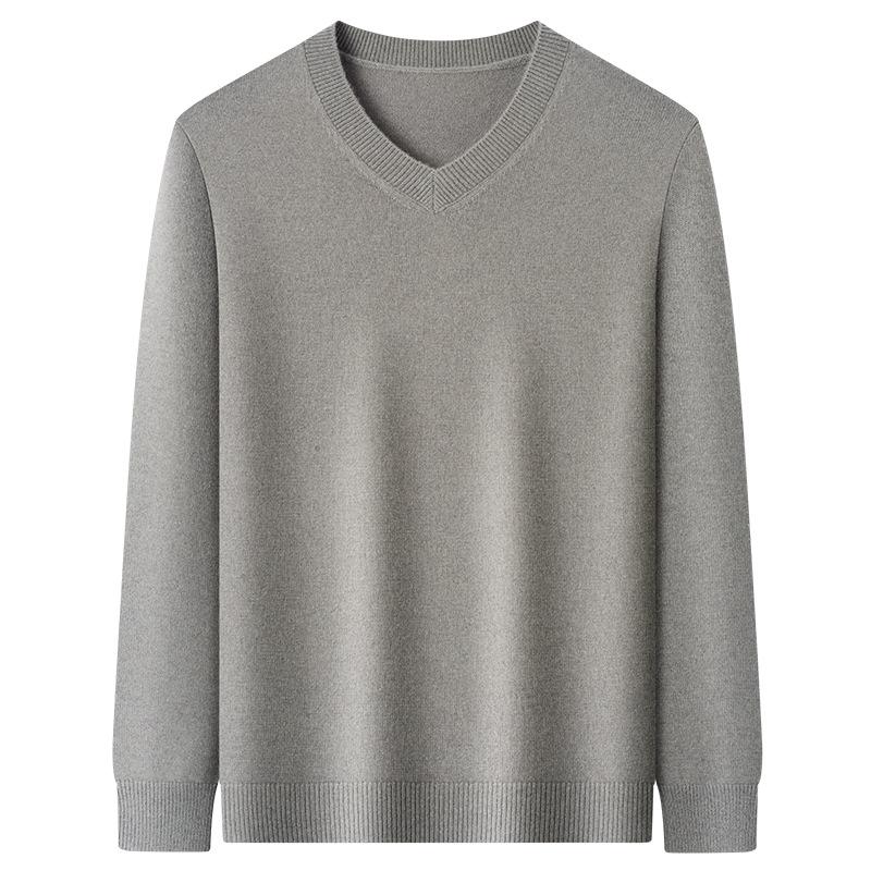 Pullman pour homme à col en V en cachemire de haute qualité 10%
