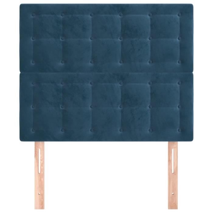 VidaXL Headboards 2 Pcs Dark Blue 80x5x78-88 Cm Velvet3116800