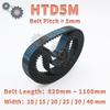 HTD 5M Timing Belt Length 820mm To 1100mm 5M Belt Width 10mm 15mm 20mm 25mm 30mm HTD5M Closed Loop Belt 40mm for CNC Rubber Belt