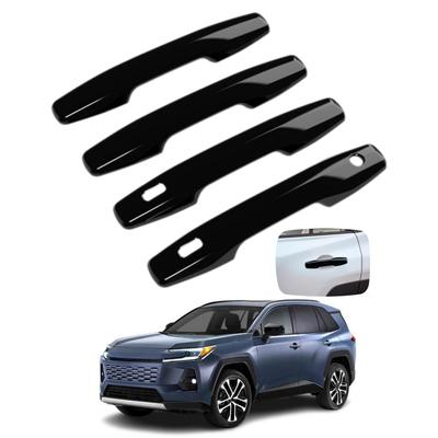 Glealcco Door Handle Knob Protector for Toyota RAV4 60 Series 2025 Custom Accessory ABS Cover Black