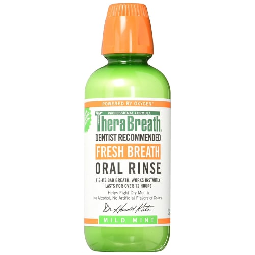 TheraBreath Dentist Recommended Fresh Breath Oral Rinse - Mild Mint Flavor, 16 Ounce (Pack of 1) by HealthMisc