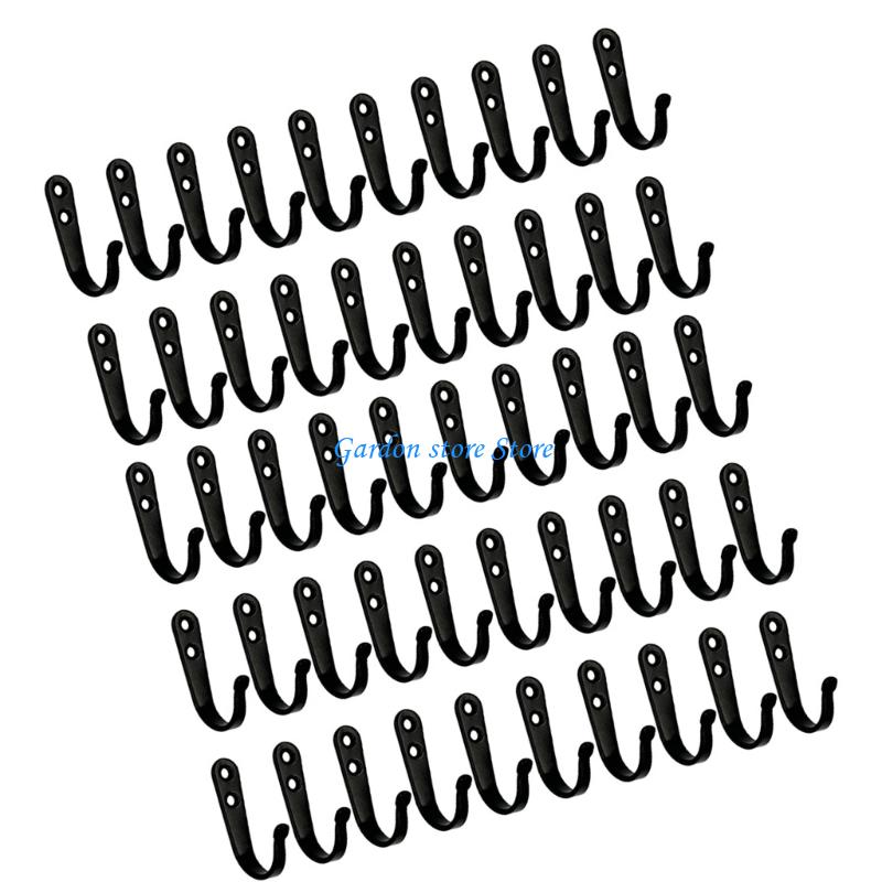 B0KB Carbon Steel Coat Hook Wall Mounted Towel Hanger Robe Hook with Screws