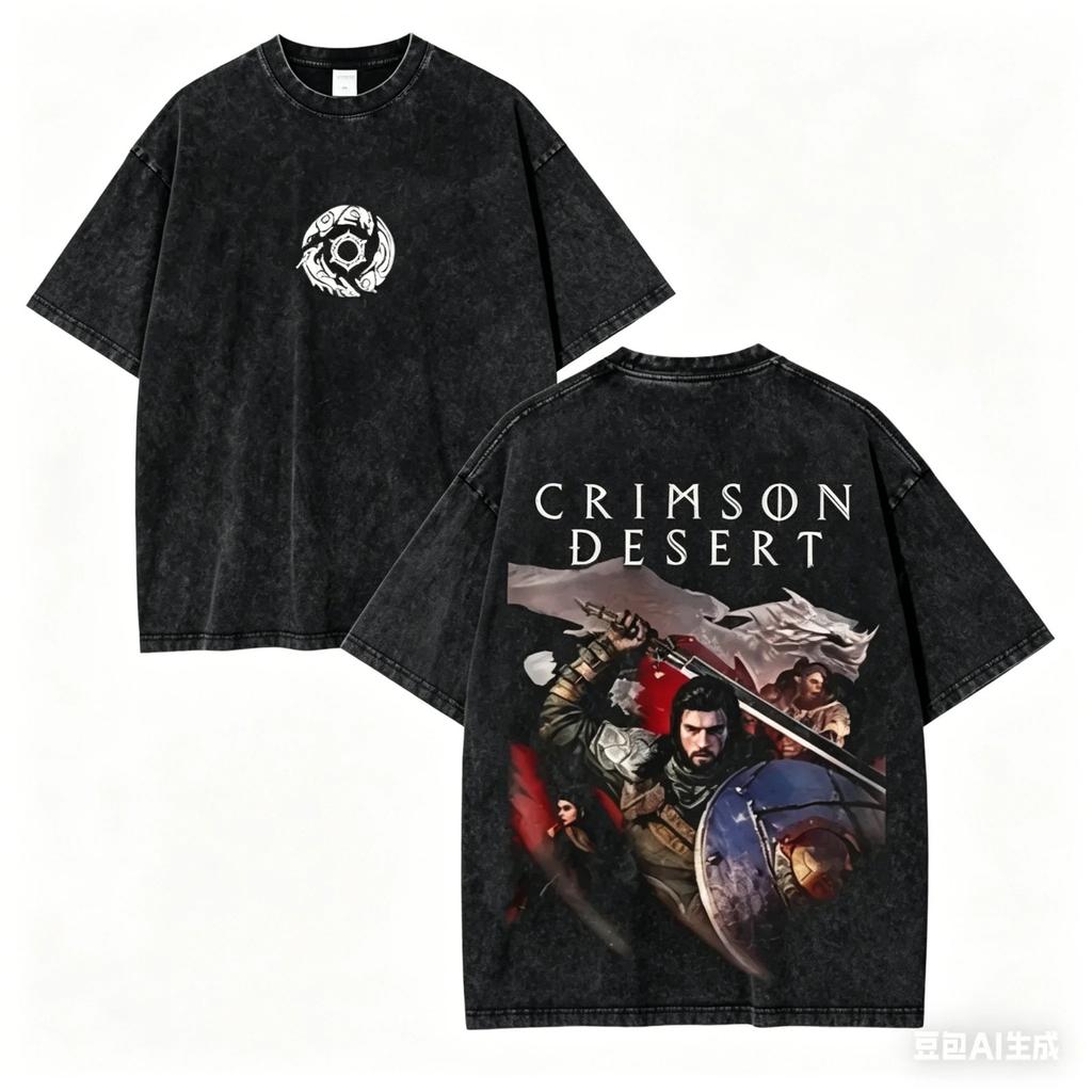 Crimson Desert TShirt Graphic Print Unisex Video Game Tee Cotton