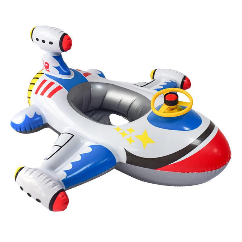 PVC Inflatable Children's Swim Ring with Canopy - Baby Water Toy Seat