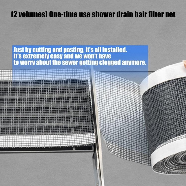 2 Rolls Effective Hair Catcher Drain Screens with Removal Tool for Showers Capturing Hair Preventing Clogs for Bathroom