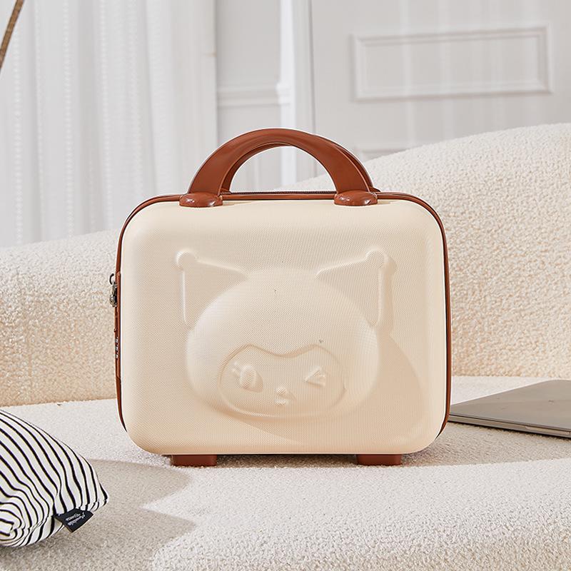 14-Zoll Cartoon Bonbonfarbe Kosmetikkoffer – Großes Fassungsvermögen, Tragbar & Niedlich, Perfekt für Frauen und Studentinnen