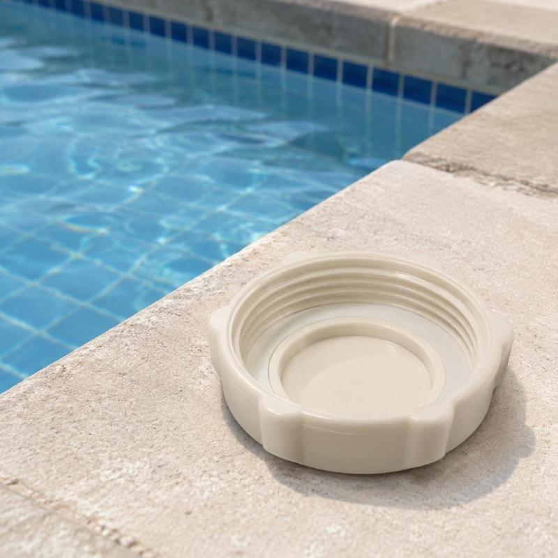 P01006 Pool Drain Valves Cover for Direct Replacement, Molded Plastic Construction for Home Pools and Swimming Facilities
