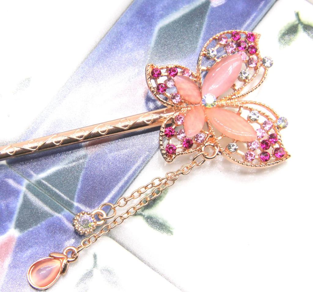 [MiaoMiao] Kanzashi (Japanese Hair Ornament) - Single Piece, Suitable for Traditional Japanese Clothing (Tomesode, Kimono, Etc.). Antique Metal