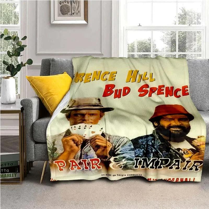 Bud Spencer Terence Hill Wurfdecke für Kinder Super Weiche Warme Decke für Reisebettwäsche Couch Sofa Bettdecke Geburtstagsgeschenke