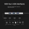 Doca de expansão USB3.0, doca de expansão HUB, divisor de computador multifuncional de um para quatro, expansor Typec