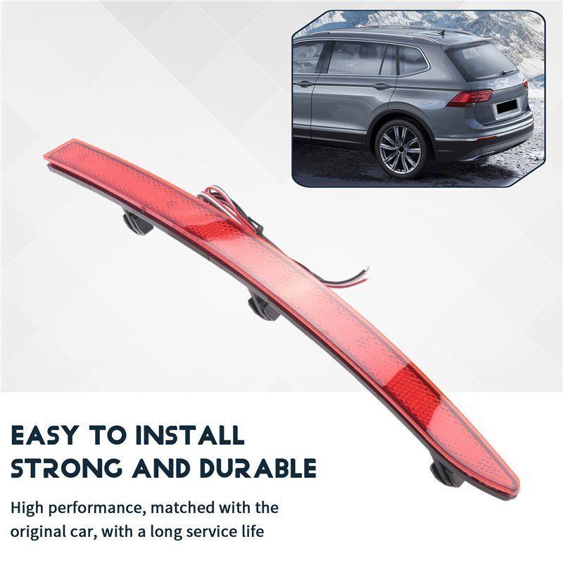 For VW Tiguan 2 II MK2 AD/BW 2017-2020 Rear Bumper Car Brake Signal Turn Reflector Taillight Light