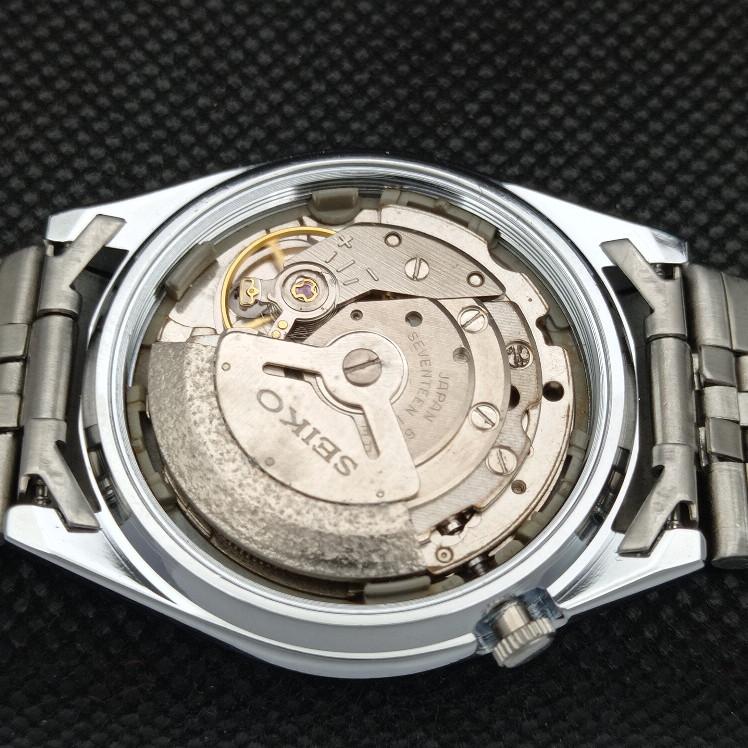RENOVOVANÉ VINTAGE SEIKO 5 AUTOMATIC 6309A JAPONSKO PÁNSKÉ D/D ČERNÉ HODINKY a318636-9 Seiko-a318636-1