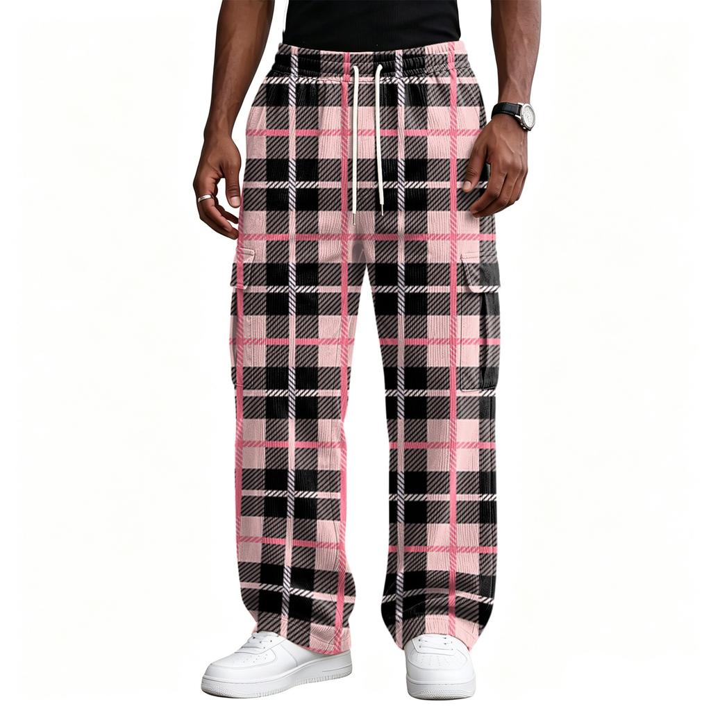 Men's Casual Wide Leg Pants Loose Fit Street Trousers for Everyday Comfort