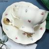 Cute Little Flower Pattern Ceramic Cup&saucer Dining Table Coffee Cup Milk Mugs Afternoon Tea Teacup Fruit Juice Container